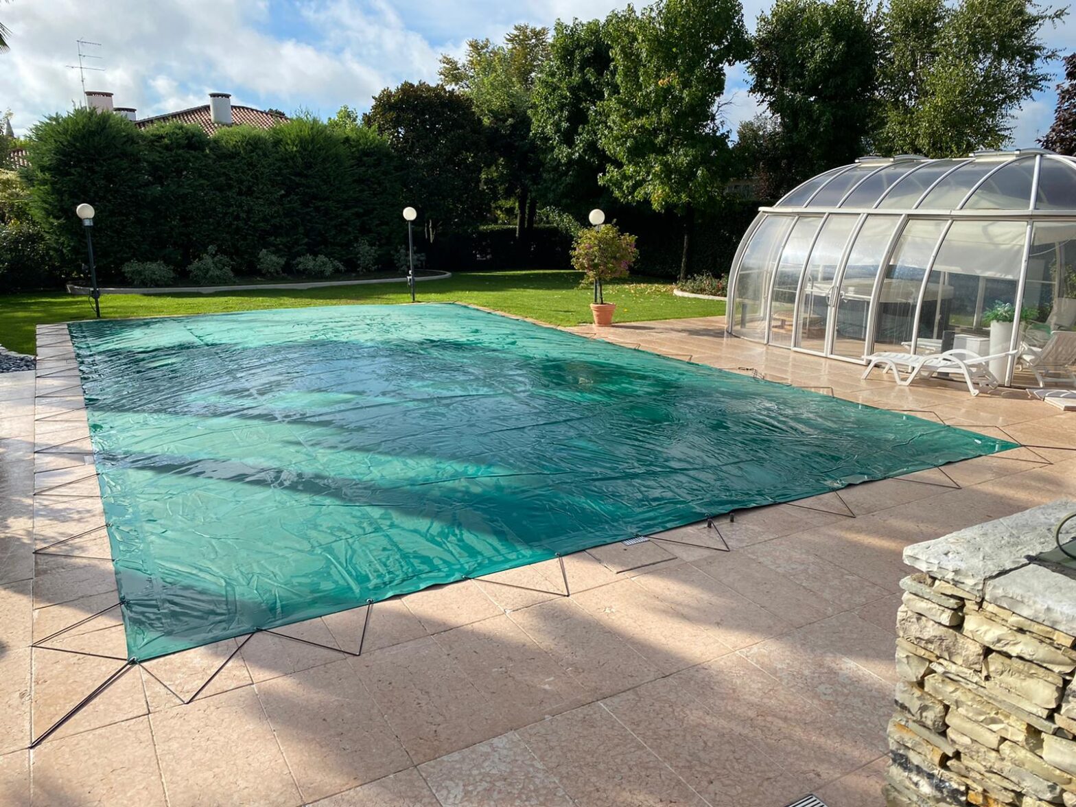 Copertura piscina invernale gonfiabile di sicurezza